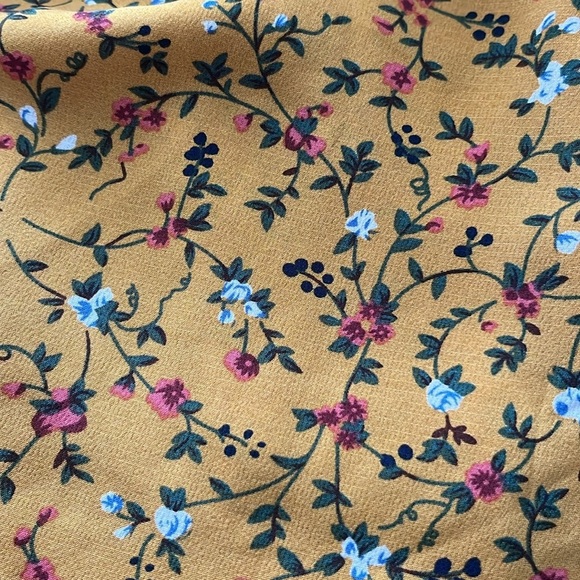 Umgee Mustard Yellow Off Shoulder Ruffled Floral Jumpsuit, Women’s Sz S - Picture 3 of 7